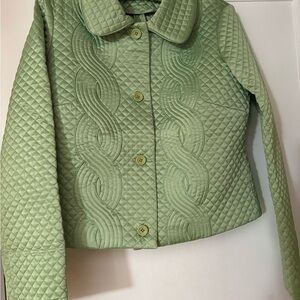 Chic Green Quilted Women's Jacket